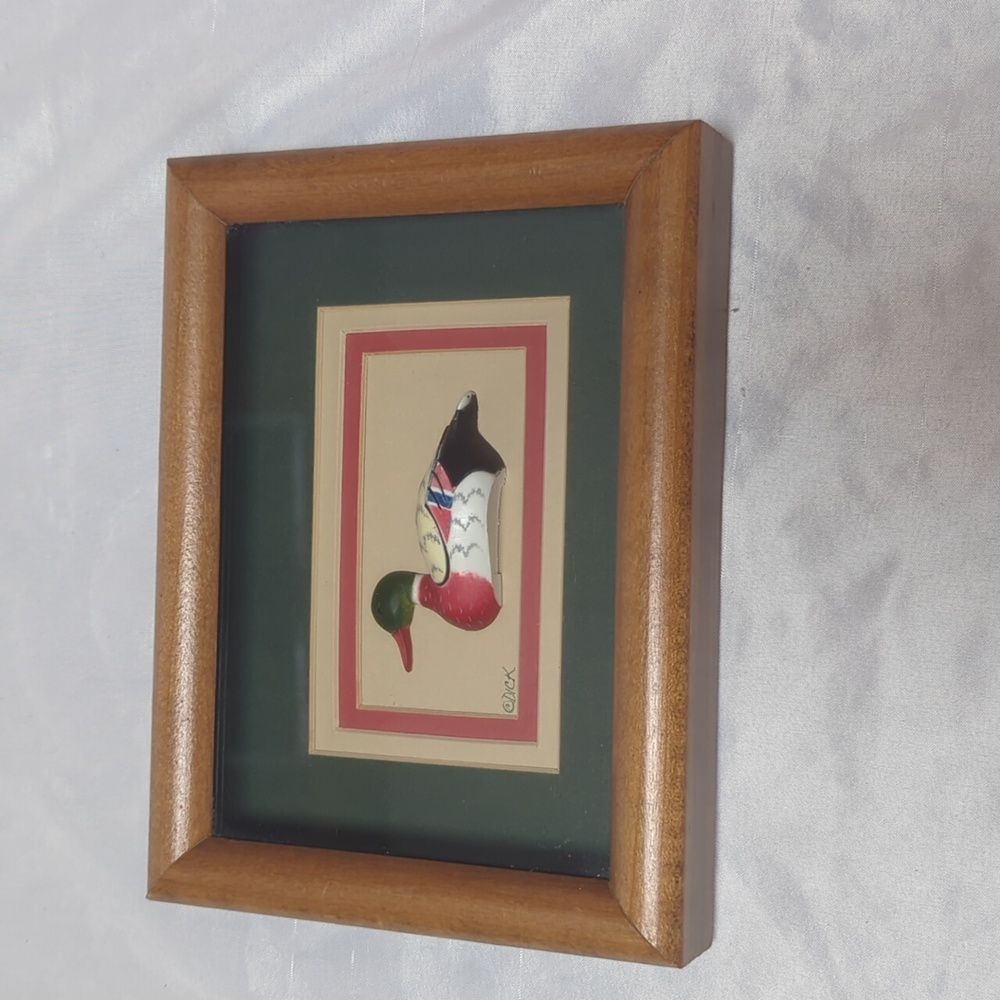 3D Duck Fowl Framed Shadow Box 8" by 6" Farmhouse Cabin Camp Cottage Decor